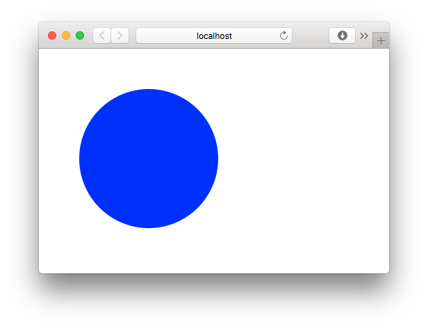 Browser REPL Showing Blue Circle