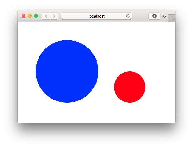 Browser REPL Showing Blue and Red Circle